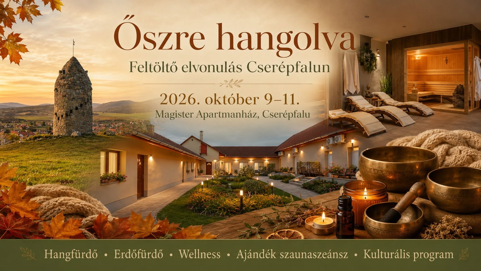 Őszre hangolva Cserépfalun - elvonulás Pápai Zita szervezésében